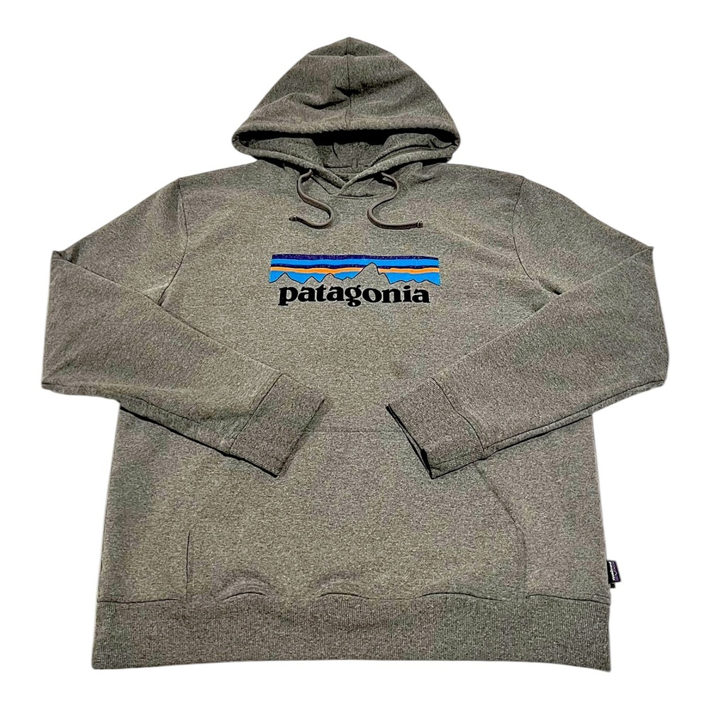 Patagonia P-6 Logo Uprisal Hoodie Gray Men's L Pullover Sweatshirt